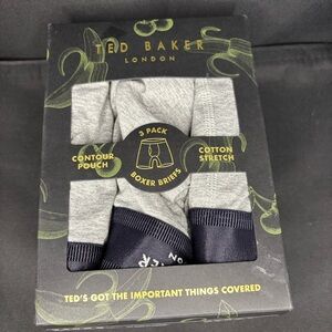 Ted Baker Gray and Black Boxer Briefs 3-Pack